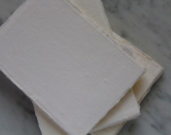 IVORY 3.25x4.75" Handmade Cotton Rag Paper