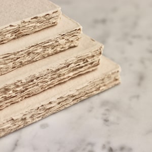 WHEAT 300GSM 4.25x6" Handmade Cotton Rag Paper