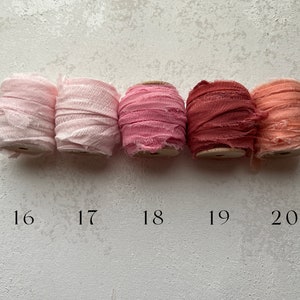 New RECYCLED CRINKLE CHIFFON Silk Ribbon 10 Yard Rolls Limited Stock image 7