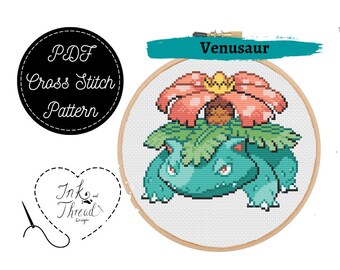 Venusaur Cross Stitch Pattern