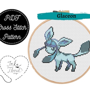 Glaceon Cross Stitch Pattern