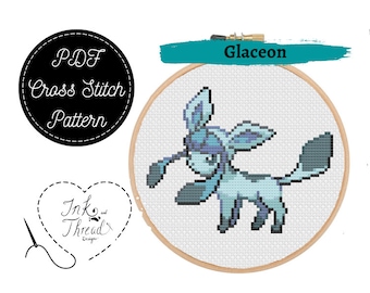 Glaceon Cross Stitch Pattern
