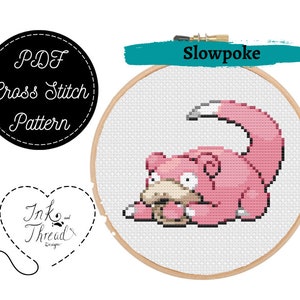 Slowpoke Cross Stitch Pattern
