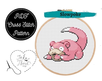 Slowpoke Cross Stitch Pattern