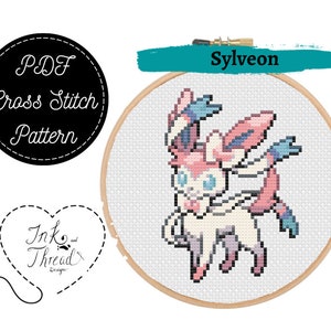 Sylveon Cross Stitch Pattern