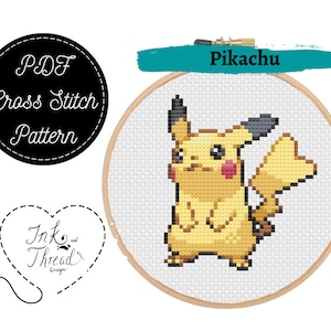 Pikachu Cross Stitch Pattern