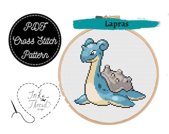 Lapras Cross Stitch Pattern