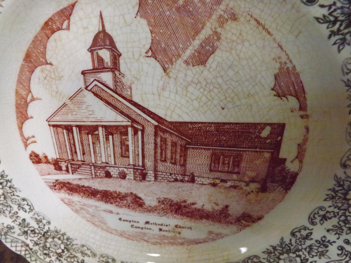 Campton Methodist Church Plate Campton Kentucky Church Plate Etsy