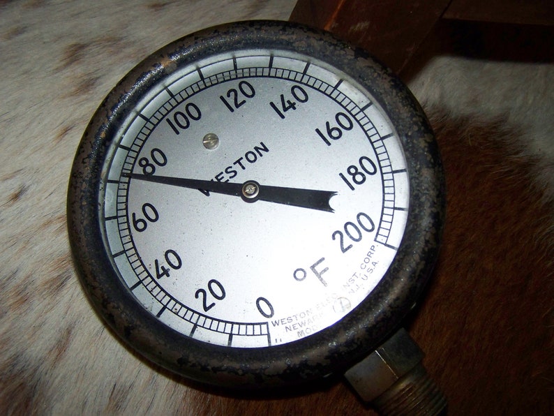 Weston Temperature Gauge Vintage Industrial Gauge Etsy