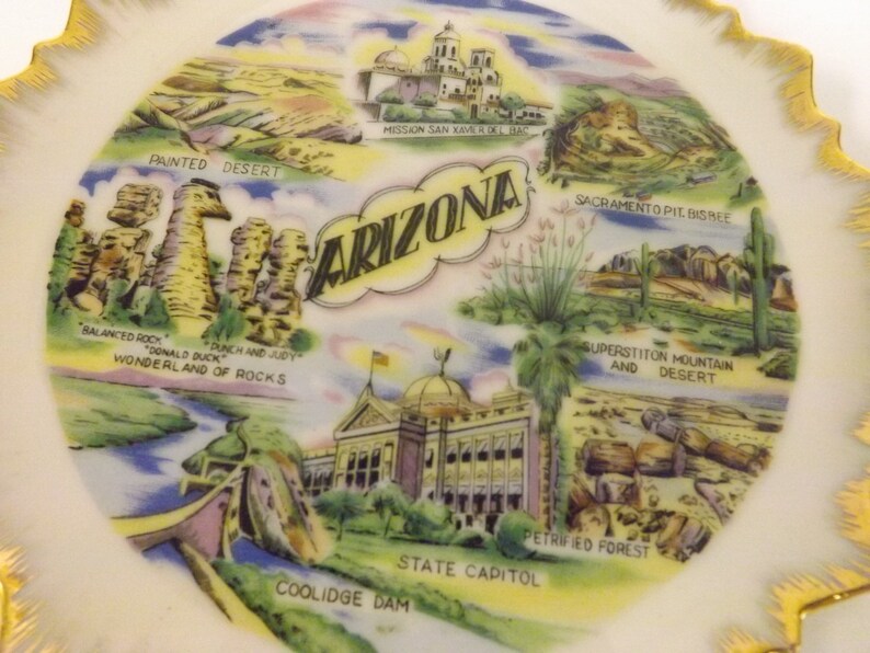 Arizona Souvenir Plate Etsy
