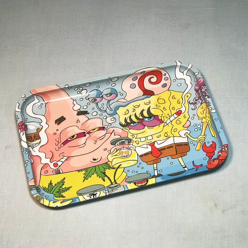 Weed Cannabis Rolling Tray with Unique Art Etsy