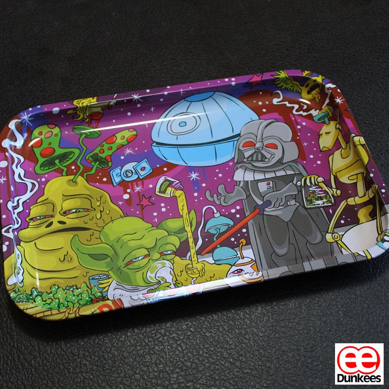 Weed Cannabis Rolling Tray with Unique Art