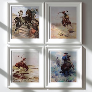 Cowboy Print, Cowboy Art, Cowboy Wall Decor, Cowboy Print Bundle, Cowboy Wall Decor, Desert, Western Decor, Southwestern, Prints, Wall Art