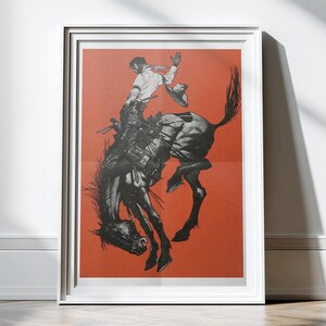 Antique Cowboy Wall Art Cowboy Prints Western Wall Decor Cowboy Poster Cowboy Art Art Ranch Cabin Decor Farmhouse Decor Wall Art