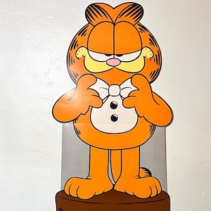 RARE 1980s Vintage Garfield LARGE Original Cardboard Display Vintage Cartoons 1980s Vintage Toys Gifts for Cat Lovers Garfield Collectibles