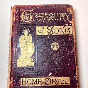 1884 Antique Music Book Treasury of Song Victorian Book Victorian Antiques Gift for Music Lover Gift for Musician Gift for Book Lover