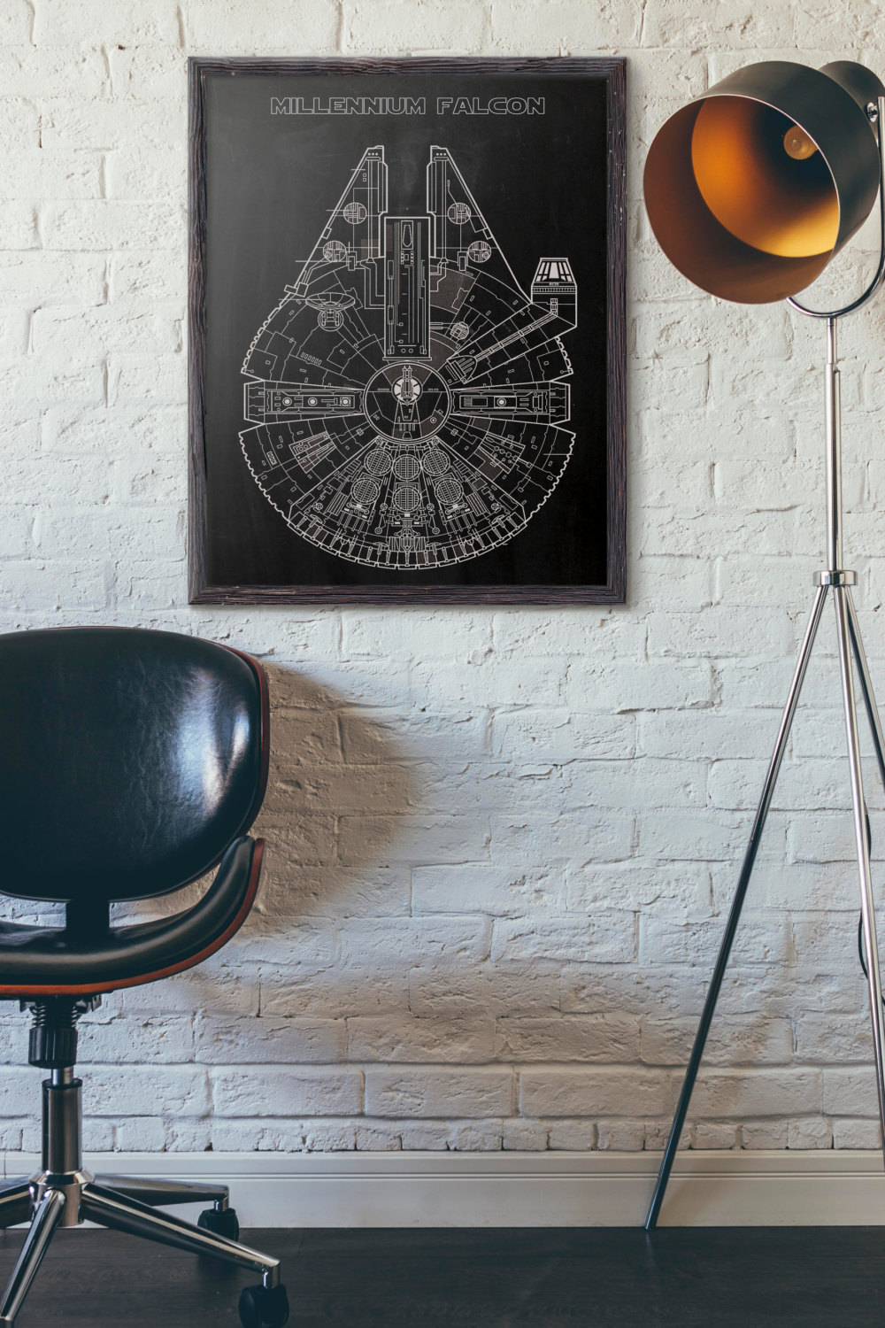 Millennium Falcon Blueprint Patent Star Wars Poster Millennium Falcon ...