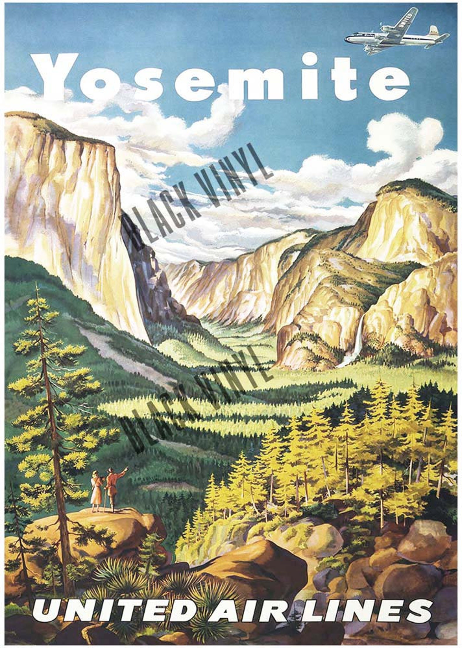 Vintage Yosemite National Park Poster Art Print Illustration - Etsy