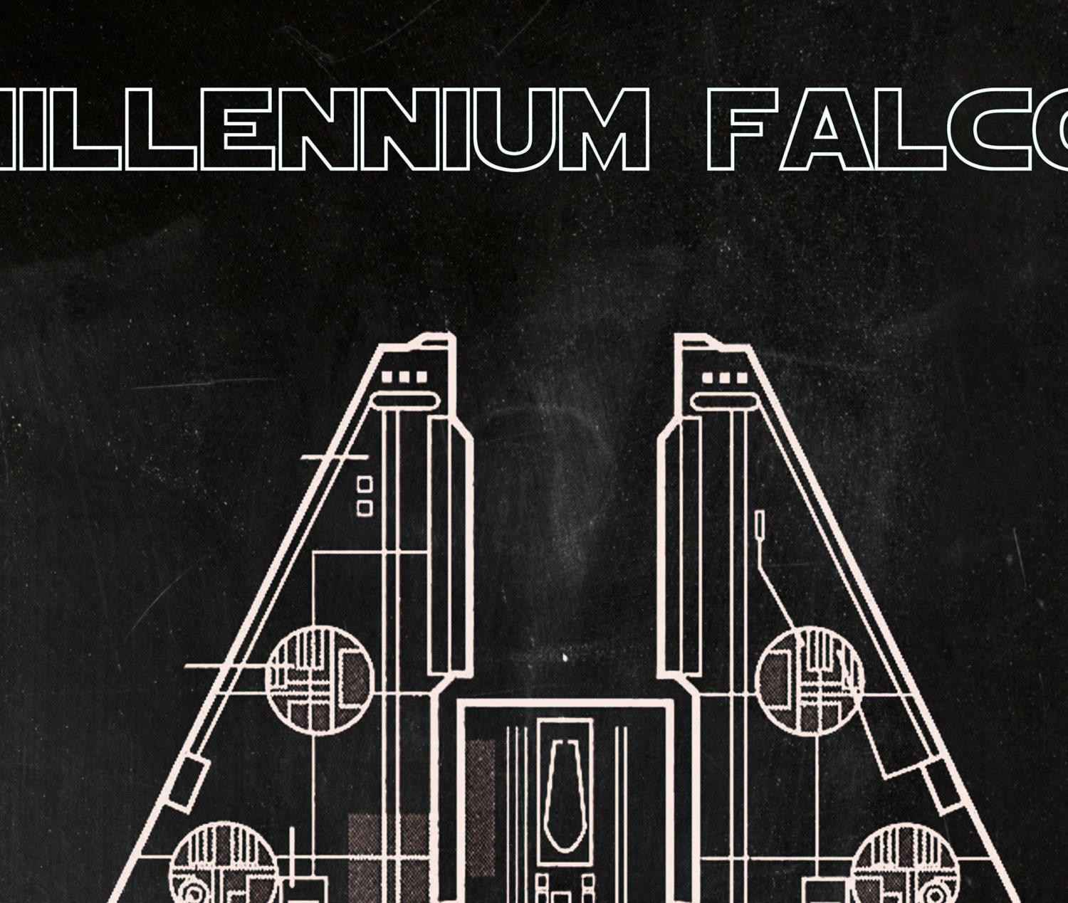 Millennium Falcon Blueprint Patent Star Wars Poster Millennium Falcon ...