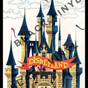 Vintage Disney Print Disneyland Print Disney Poster Los Angeles Travel Print Walt Disney Wall Art Art Prints Wall Decor Illustration image 3