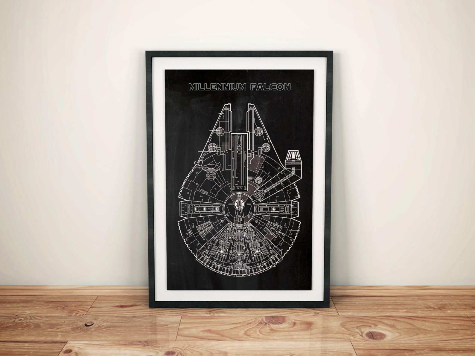 Millennium Falcon Blueprint Patent Star Wars Poster Millennium - Etsy