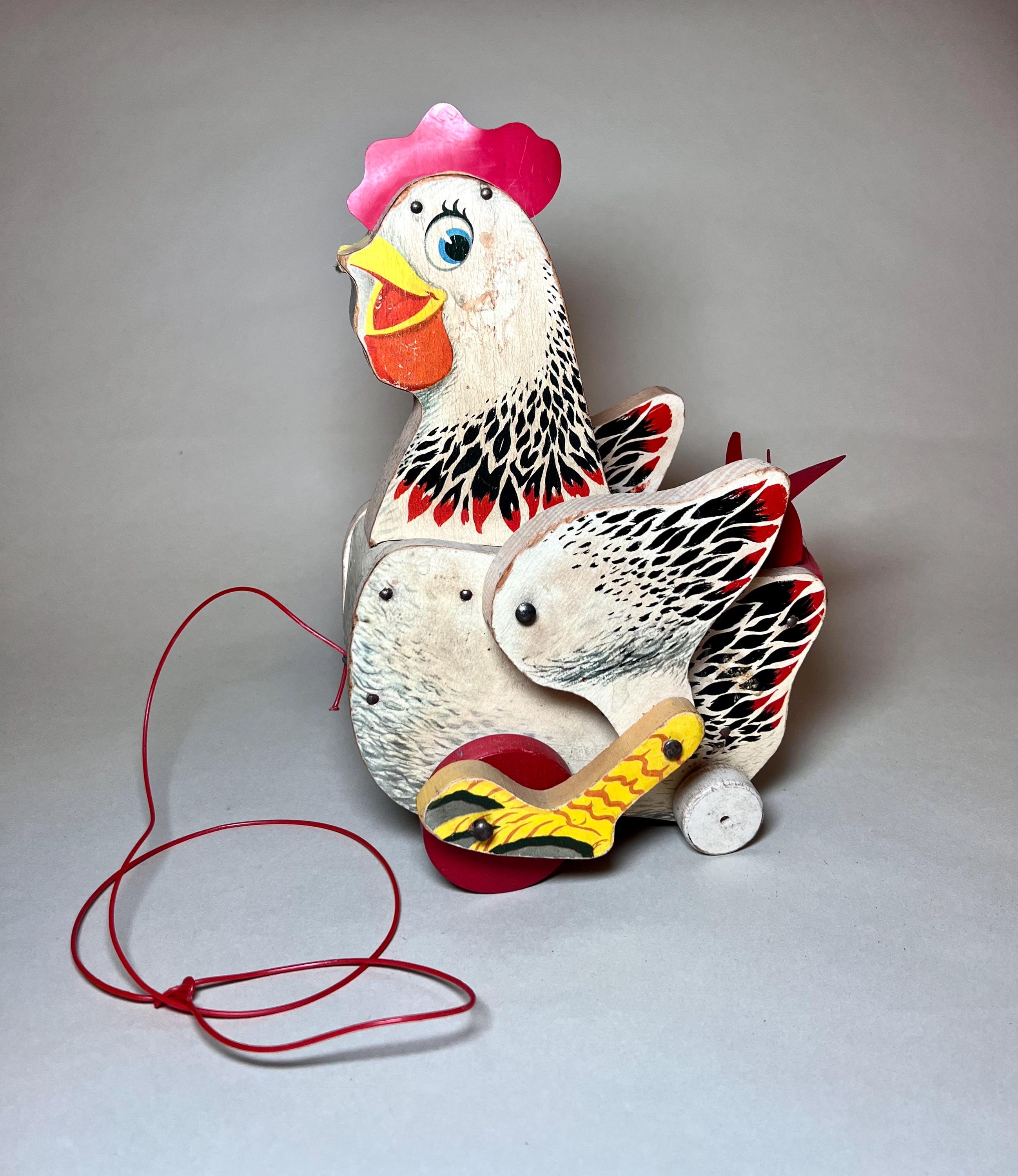 Vintage Fisher Price Toys the Cackling Hen 1950s Vintage Toys