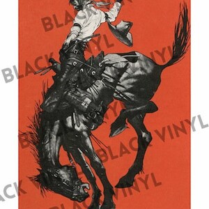 Cowboy Print, Cowboy Wall Art, Antique Cowboy Illustration, Cowboy Home Decor, Cowboy Art, Wall Art, Cowboy Wall Decor, Southwestern image 5
