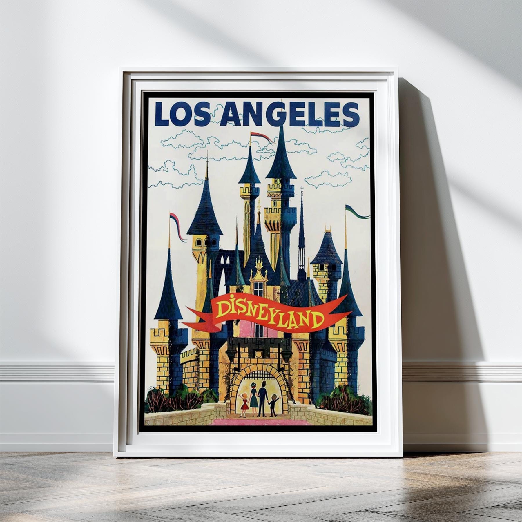 アート・デザイン・音楽 walt disney guide to Disney land Vintage Disney Wall Map Walt Disneyland Poster Guide Original Art