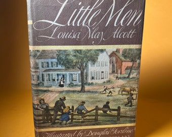 Vintage Book 1940s Little Men Louisa May Alcott Illustrated Book American Literature Gifts for Book Lovers Vintage Fiction Books Classic Lit