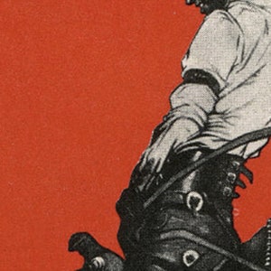 Cowboy Print, Cowboy Wall Art, Antique Cowboy Illustration, Cowboy Home Decor, Cowboy Art, Wall Art, Cowboy Wall Decor, Southwestern image 4