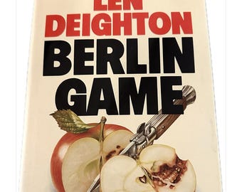First Edition Berlin Game by Len Deighton – 1984 Hutchinson Spy Novel with Dust Jacket