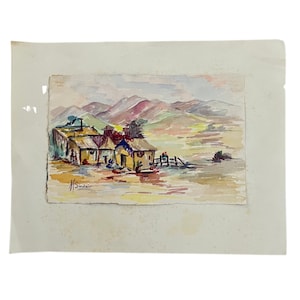 Original Watercolor Landscape Sketch by noted Artist M Sinclair