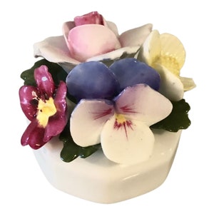 Vintage Porcelain Flower Basket by Aynsley of England
