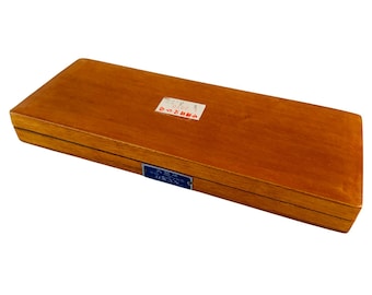 Mid Century Swan China Wooden Pencil Box Desk Organizer Valet Storage Case MCM