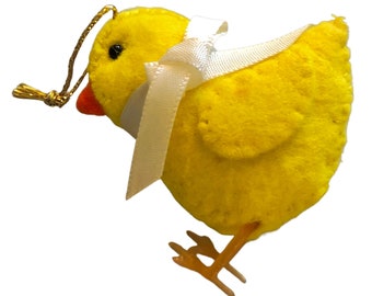 Vintage Felt Easter Chick, Easter Basket Decor