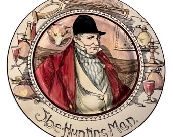 Vintage 1950s English Royal Doulton "The Hunting Man" Ceramic Plate