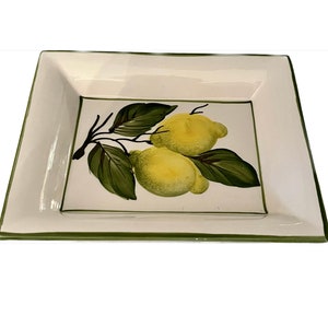 Hand painted Lemon Pottery Dish Made in Italy