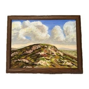 Vintage Framed Landscape Texas Mountains