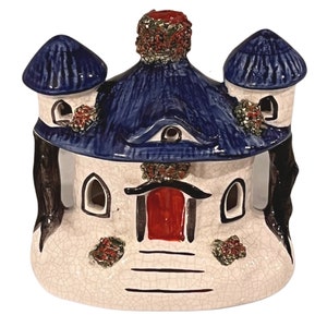 Staffordshire House, Antique Staffordshire Cottage Pottery Pastille Burner