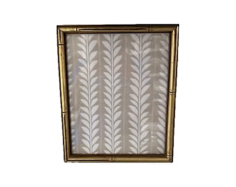 Vintage Gold Faux Bamboo Picture Frame Tabletop Hollywood Regency Style