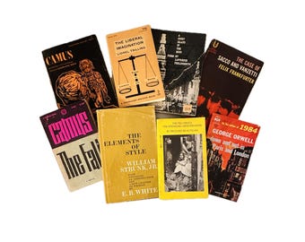 Vintage Mid-Century Paperback Collection: Beat Generation, Camus, Orwell (1950s-1960s)