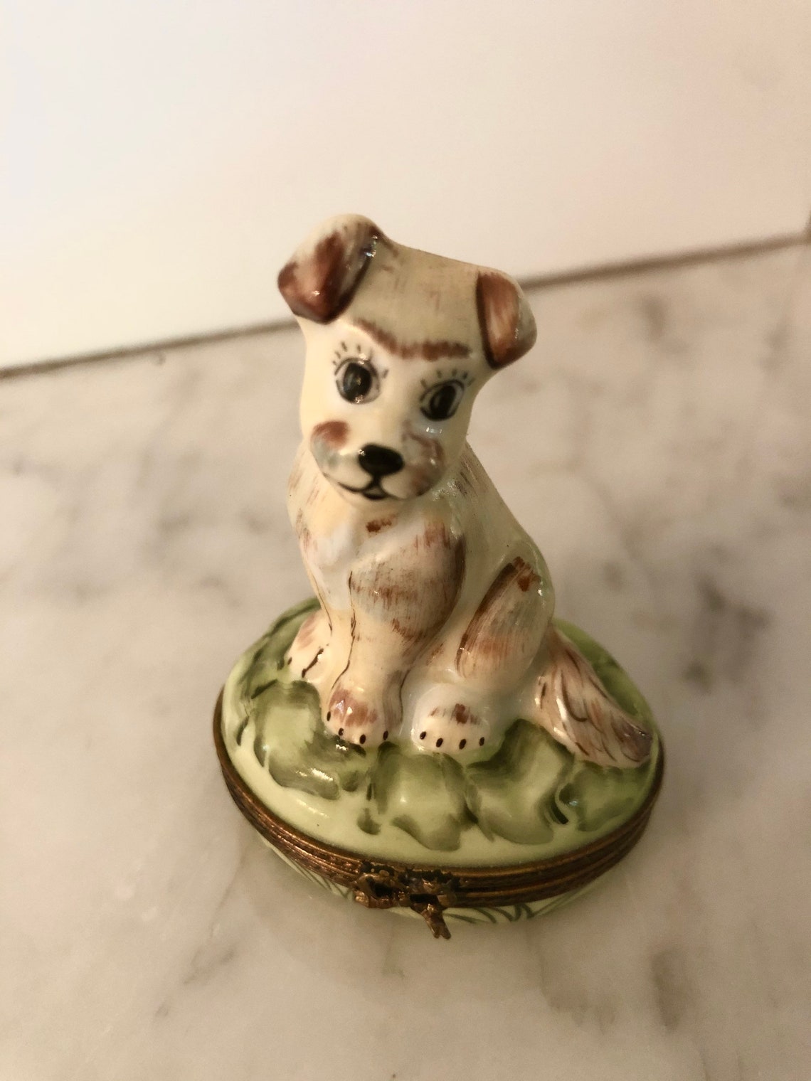 Limoges Dog Box Limoges Terrier Box Dog Trinket Box Etsy