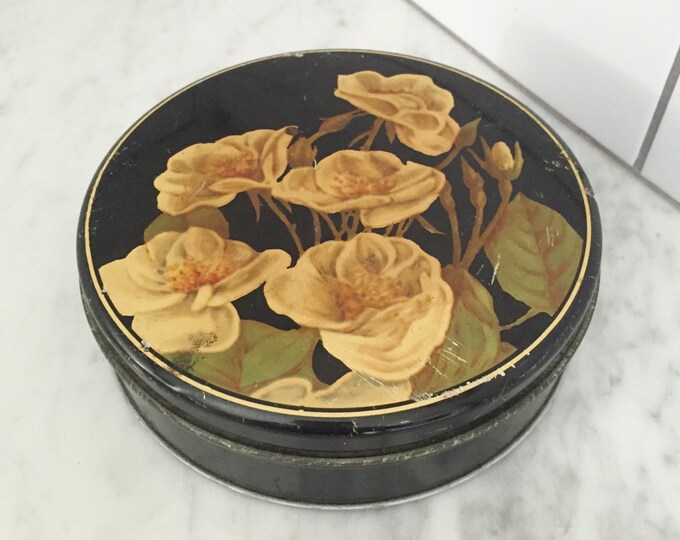 Vintage Sewing Box Tin Sewing Box Vintage Wood Spools Etsy