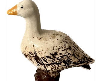 Vintage Glazed Chinese Pottery  Mud Duck
