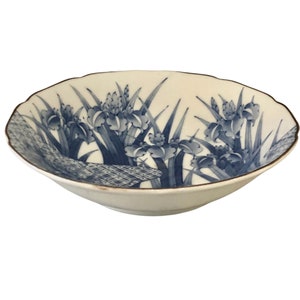 Blue and White Porcelain Japanese Bowl, Chinoiserie Bowl, Blue and White, Blue White Decor, Blue White Porcelain, Vintage Porcelain