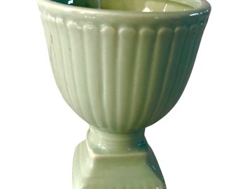 Spring green ceramic urn or vase