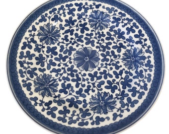 Blue and White Asian Porcelain Side Plate, Decorative Chinoiserie Plate