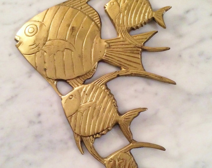 Brass Fish Wall Decor Fish Wall Hanging Mid Century Fish - Etsy