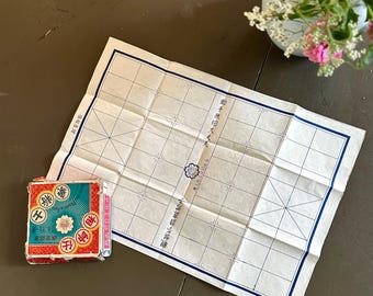 Vintage Xiangqi Set (Chinese Chess) by Renyuan Plastics | Made in Taiwan, Mid-Century Retro Board Game with Original Paper Map & Box