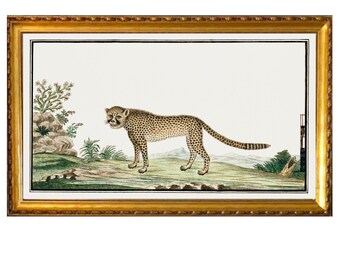Cheetah Painting for Samsung Frame TV, Vintage Leopard Print (Digital Download)